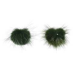 Dark Green Faux Mink Fur Ball Decoration, Pom Pom Ball, For DIY Craft, Dark Green, 2.5~3cm, about 100pcs/board