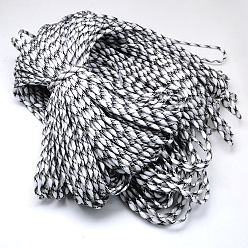 White 7 Inner Cores Polyester & Spandex Cord Ropes, for Rope Bracelets Making, White, 4mm, about 109.36 yards(100m)/bundle, 420~500g/bundle