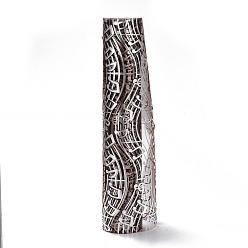 Noir Rubans de maille déco imprimés note de musique de couleur argentée, tissu de tulle, pour la décoration de la maison de fête, noir, 10.82~11.02 pouce (27.5~28 cm), 5 yards / rouleau