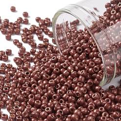 (PF564F) PermaFinish Cabernet Red Metallic Matte TOHO Round Seed Beads, Japanese Seed Beads, (PF564F) PermaFinish Cabernet Red Metallic Matte, 11/0, 2.2mm, Hole: 0.8mm, about 1110pcs/bottle, 10g/bottle