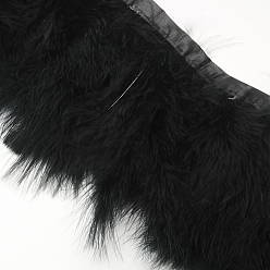 Черный Пера способа ткань нить аксессуары костюма, чёрные, 120~190x28~56 мм, около 2 м / упаковка