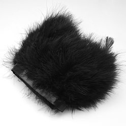 Черный Пера способа ткань нить аксессуары костюма, чёрные, 120~190x28~56 мм, около 2 м / упаковка