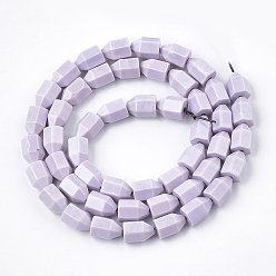 Lilac Natural Agate Beads Strands, Dyed, Arrows, Lilac, 8x5.5x5.5mm, Hole: 1mm, about 49pcs/strand, 15.7 inch