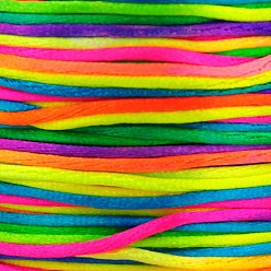 Colorful Nylon Thread, Rattail Satin Cord, Colorful, 1mm, 80yards/roll