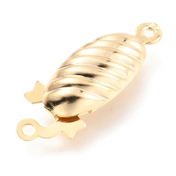 Золотой 304 из высококачественной нержавеющей стали пряжки, многожильные застежки, овальные, золотые, 21.5x9x5 мм, отверстие : 1 мм