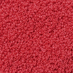 (RR407) Opaque Vermillion Red MIYUKI Round Rocailles Beads, Japanese Seed Beads, 11/0, (RR407) Opaque Vermillion Red, 11/0, 2x1.3mm, Hole: 0.8mm, about 5500pcs/50g