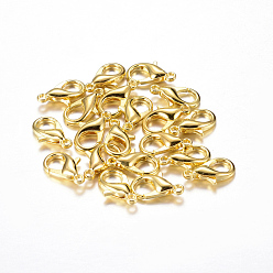 Golden Zinc Alloy Lobster Claw Clasps, Parrot Trigger Clasps, Cadmium Free & Nickel Free & Lead Free, Golden, 10x6mm, Hole: 1mm