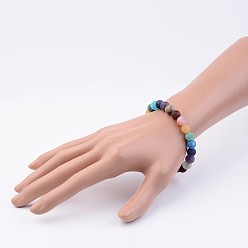 Amazonite Natural Amazonite & Gemstone Beads Stretch Bracelets, 2-1/8 inch(54mm)