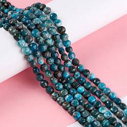 Apatite Natural Apatite Beads Strands, Faceted, Flat Round, 6x6~6.5x5mm, Hole: 0.9mm, about 64pcs/strand, 15.35''(39cm)