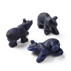 Sodalite Natural Sodalite Home Display Decorations, Bear, 54x24x40mm