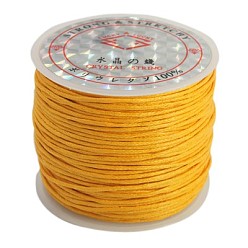 Orange Waxed Cotton Cord, Orange, 1mm, about 27.34 yards(25m)/roll