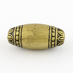 Antique Bronze Plated Antique Acrylic Beads, Large Hole Beads, Oval, Antique Bronze Plated, 38x18mm, Hole: 5.5mm, about 78pcs/500g