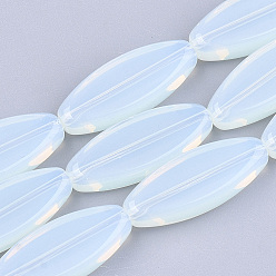 Opalite Opalite Beads Strands, Oval, 30x12x6.5mm, Hole: 1.2mm, about 11pcs/strand, 13.1 inch