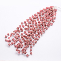 Rhodonite Natural Rhodonite Beads, Rose, 10x5~9mm, Hole: 1mm
