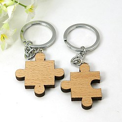Camel Romantic Gifts Ideas for Valentines Day Wood Hers & His Keychain, with Iron Findings, Cross, Camel, 92mm