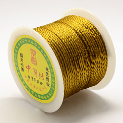 Dark Goldenrod Braided Nylon Thread, Dark Goldenrod, 2mm, about 54.68 yards(50m)/roll