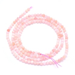 Pink Opal Natural Pink Opal Beads Strands, Round, Faceted, 2mm, Hole: 0.5mm, about 174pcs/strand, 15.5 inch(39.5cm)