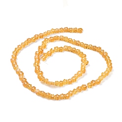 Dark Orange Handmade Millefiori Glass Bead Strands, Flower, Dark Orange, 3.7~5.6x2.6mm, Hole: 1mm, about 88~110pcs/Strand, 15.75''(40cm)