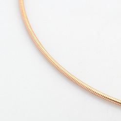 Rose Gold Casual Style 304 Stainless Steel Choker Necklaces, with Lobster Claw Clasps, Rose Gold, 15.8 inch(40.1cm)