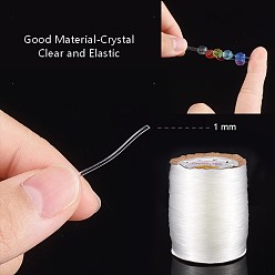 Clear Elastic Crystal Thread, Jewelry Beading Cords, For Stretch Bracelet Making, Clear, 1.0mm, about 1093.61 yards(1000m)/roll