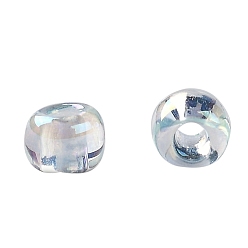 (170) Blue Topaz Dyed Transparent Rainbow Toho perles de rocaille rondes, perles de rocaille japonais, (170) arc-en-ciel transparent teint par topaze bleue, 11/0, 2.2mm, Trou: 0.8mm, environ5555 pcs / 50 g