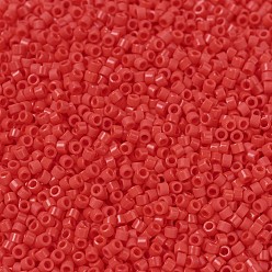 (DB0727) Opaque Rouge Vermillon Perles miyuki delica, cylindre, perles de rocaille japonais, 11/0, (db 0727) rouge vermillon opaque, 1.3x1.6mm, trou: 0.8 mm, sur 2000 pcs / bouteille, 10 g / bouteille