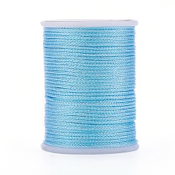 Небесно-голубой Полиэфирная металлизированная нить, голубой, 1 мм, около 7.65 ярдов (7 м) / рулон