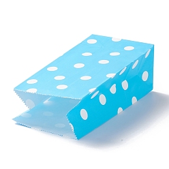 Темно-Голубой Прямоугольные крафт-бумажные мешки, никто не обрабатывает, подарочные пакеты, полька точка рисунок, глубокое синее небо, 9.1x5.8x17.9 см
