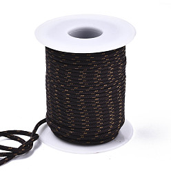Brun De Noix De Coco Cordon polyester polyvalent, pour la fabrication de bracelets en corde ou de lacets de bottes, brun coco, 2mm, environ 21.87 yards (20m)/rouleau