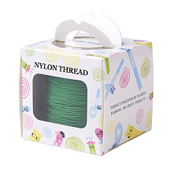 Green Nylon Thread, Green, 0.8mm, about 98.43yards/roll(90m/roll)