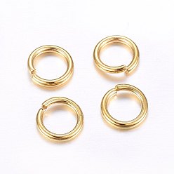 Real 24K Gold Plated 304 Stainless Steel Open Jump Rings, Real 24K Gold Plated, 16 Gauge, 8x1.3mm, Inner Diameter: 5.5mm