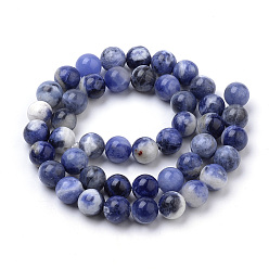 Sodalite Natural South Africa Sodalite Beads Strands, Round, 8mm, Hole: 1mm, about 45~50pcs/strand, 15.7 inch