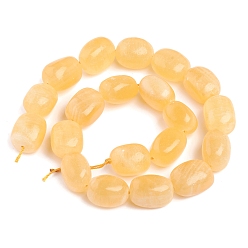 Calcite Natural Orange Calcite Beads Strands, Oval, 18.5~20.5x14.5~15x13~14mm, Hole: 1.2mm, about 20pcs/strand, 15.35 inch(39cm)