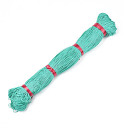 Turquoise Waxed Cotton Cord, Turquoise, 1mm, about 360yard/bundle(330m/bundle)