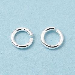 Серебро Перейти латунные, открытые кольца прыжок, долговечный, без кадмия и без свинца, круглые кольца, серебряные, 3x0.5 мм, 24 датчик, внутренний диаметр: 2 мм