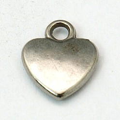 Gunmetal Tibetan Style Alloy Charms, Lead Free and Cadmium Free, Heart, Gunmetal, 12mm long, 10mm wide, 2.5mm thick, hole: 2mm