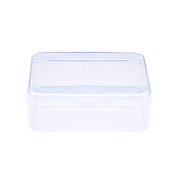 Clear Square Plastic Bead Storage Containers, Clear, 7.4x7.3x2.5cm