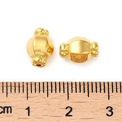 Golden Tibetan Style Spacer Beads, Lead Free & Cadmium Free & Nickel Free, Golden Color, about 7mm in diameter, 10mm long, hole: 1mm
