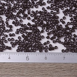 (DB0734) Opaque Chocolat Perles miyuki delica, cylindre, perles de rocaille japonais, 11/0, (db 0734) chocolat opaque, 1.3x1.6mm, trou: 0.8 mm, sur 2000 pcs / bouteille, 10 g / bouteille
