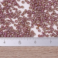 (DB0853) Matte Transparent Dark Topaz AB MIYUKI Delica Beads, Cylinder, Japanese Seed Beads, 11/0, (DB0853) Matte Transparent Dark Topaz AB, 1.3x1.6mm, Hole: 0.8mm, about 10000pcs/bag, 50g/bag