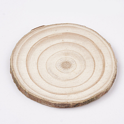 Papaye Cabochons en bois non finis non teints, tranche de bois, anneau d'arbre, papayawhip, 62~77x4~5mm