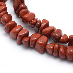 Red Jasper Natural Red Jasper Beads Strands, Chip, 5~8mm, Hole: 1mm, about 33 inch(84cm)
