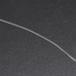 Clair Chaîne de cristal élastique plat coréen, fil de perles élastique, pour la fabrication de bracelets élastiques, clair, 0.7mm, environ 1093.61 yards (1000m)/rouleau