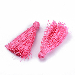 Ярко-Розовый Полиэфирные украшения кисточкой подвесные, ярко-розовый, 30~35 мм