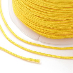 Jaune Fil de nylon, matériel de bricolage pour la fabrication de bijoux, jaune, 1 mm, 100 mètres / rouleau
