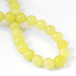 Lemon Jade Natural Lemon Jade Round Bead Strands, 10~10.5mm, Hole: 1.2mm, about 36pcs/strand, 15.5 inch