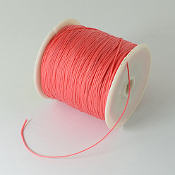 Tomato Braided Nylon Thread, Chinese Knotting Cord Beading Cord for Beading Jewelry Making, Tomato, 0.5mm, about 150yards/roll