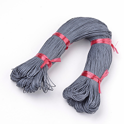 Gray Waxed Cotton Cord, Gray, 1mm, about 360yard/bundle(330m/bundle)