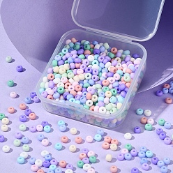 Mixed Color 6/0 Glass Seed Beads, Ceylon, Round Hole, Round, Mixed Color, 4~4.5x3mm, Hole: 1~1.2mm, about 550pc, 56g/box