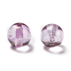 Pink Czech Glass Beads, Round, Pink, 6mm, Hole: 0.8mm, about 360pcs/bag